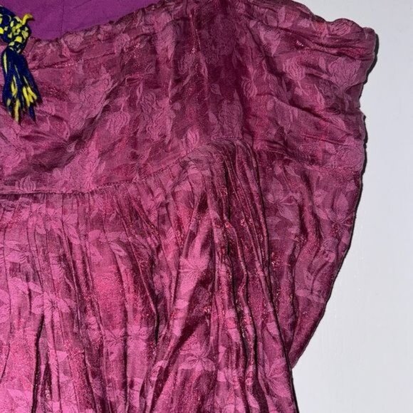 Bohemian Style Maroon Floral Print Harem Pants - Picture 4 of 11